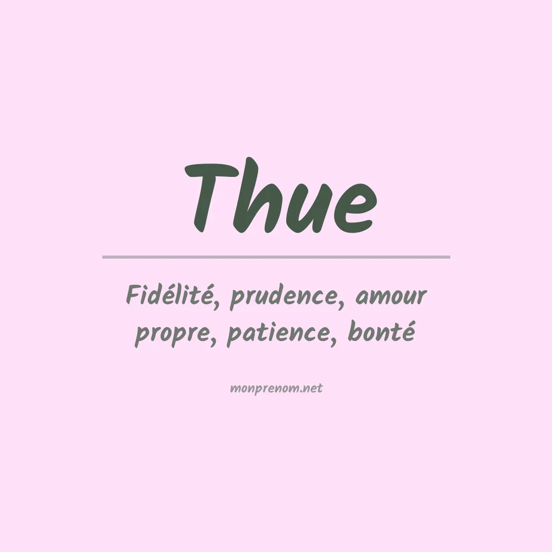 Prénom Thue