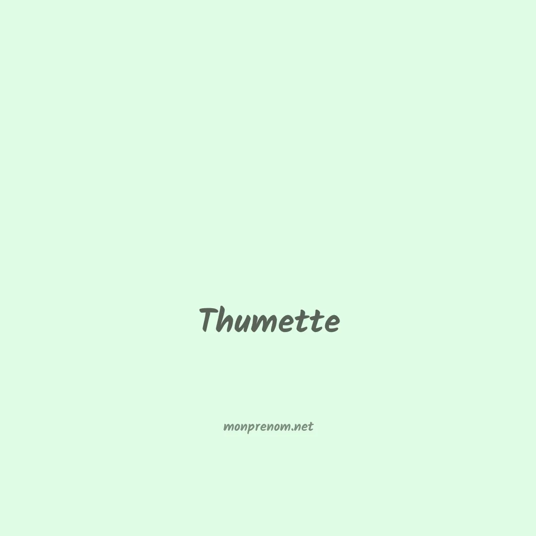Thumette en chinois