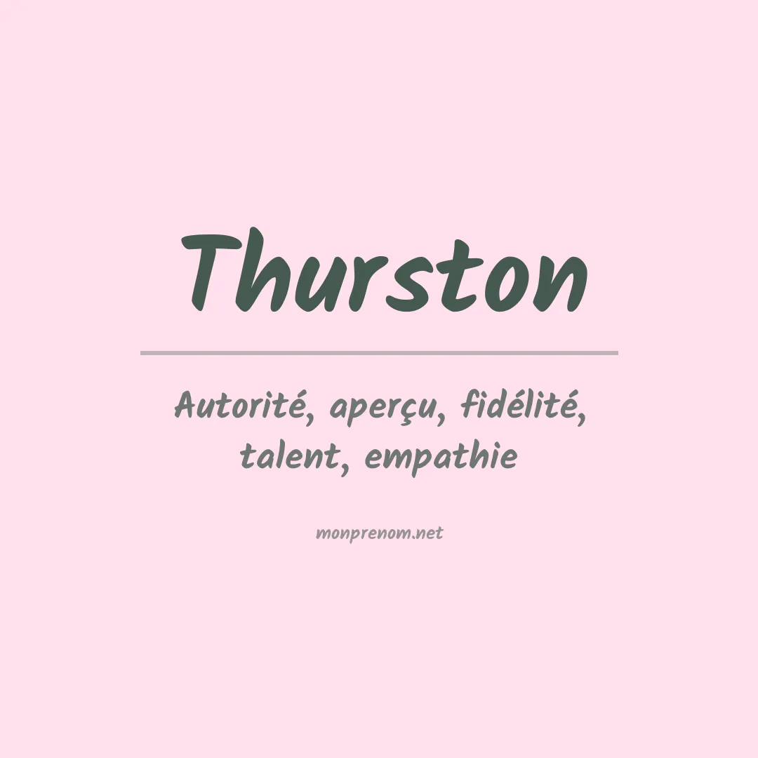 Prénom Thurston