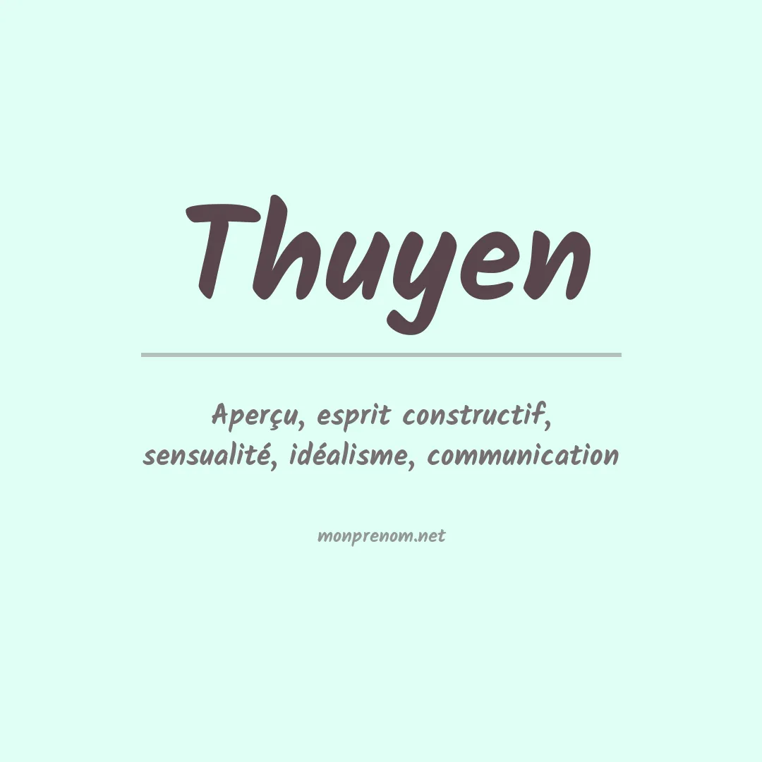 Prénom Thuyen