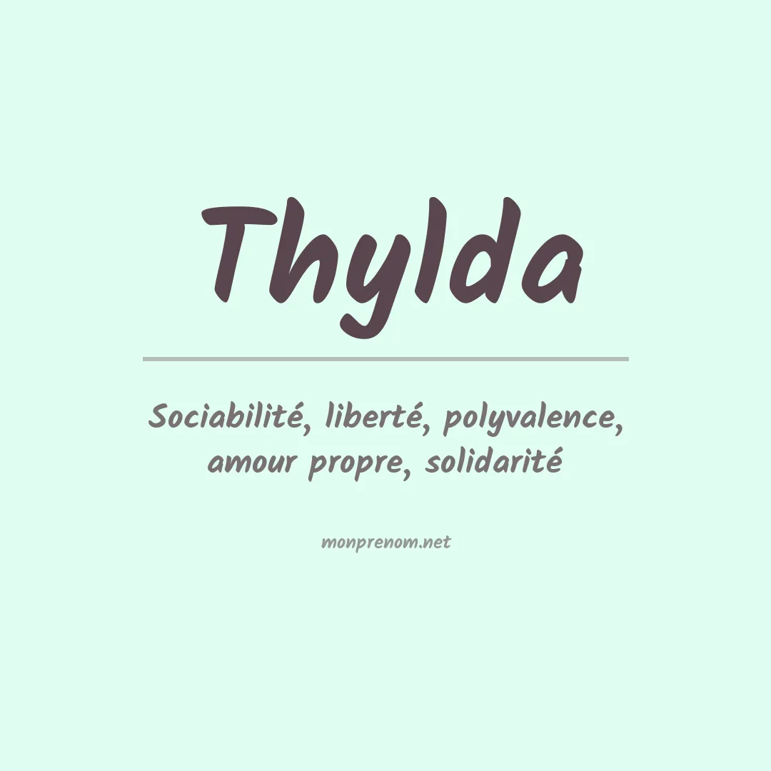Signification du prénom Thylda
