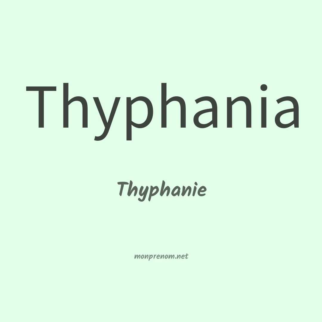 Thyphanie en chinois