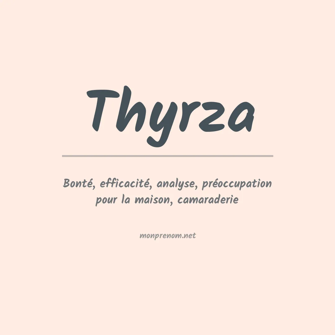 Prénom Thyrza