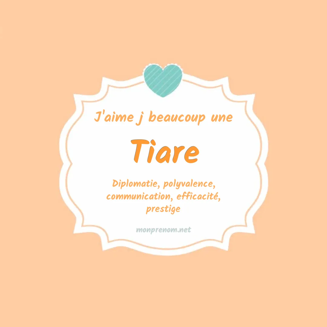 J'aime beaucoup Tiare