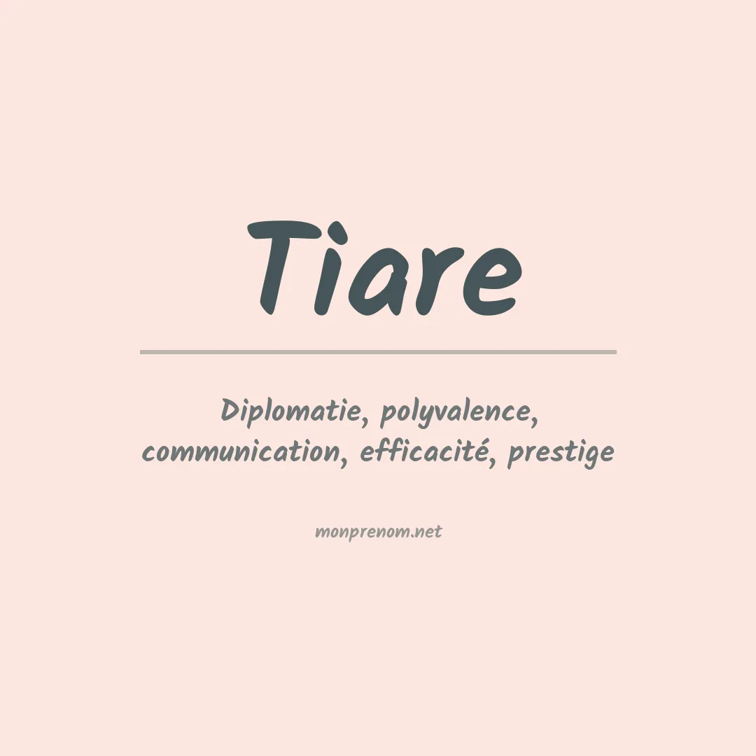 Prénom Tiare