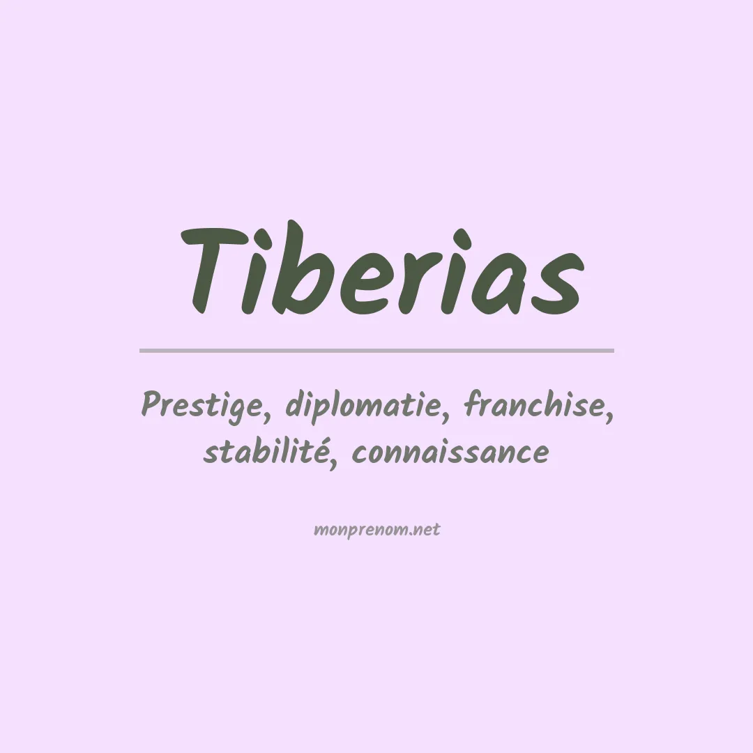 Signification du prénom Tiberias