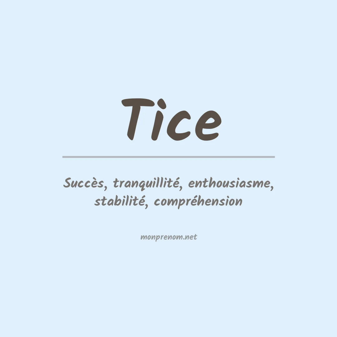 Prénom Tice