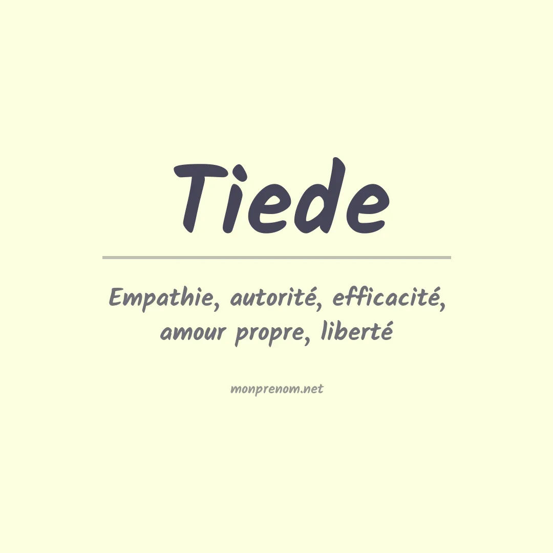 Prénom Tiede