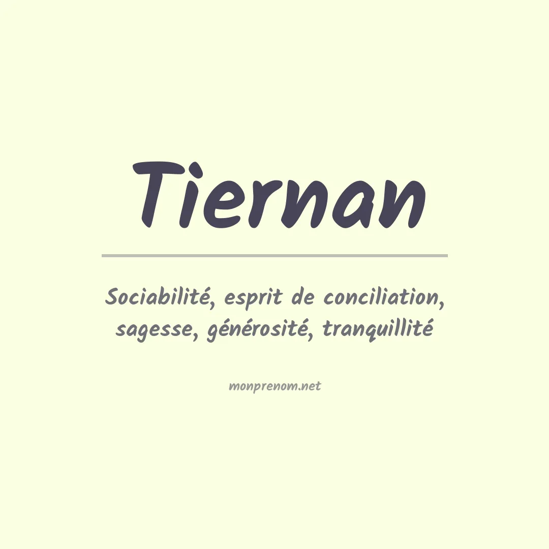 Prénom Tiernan