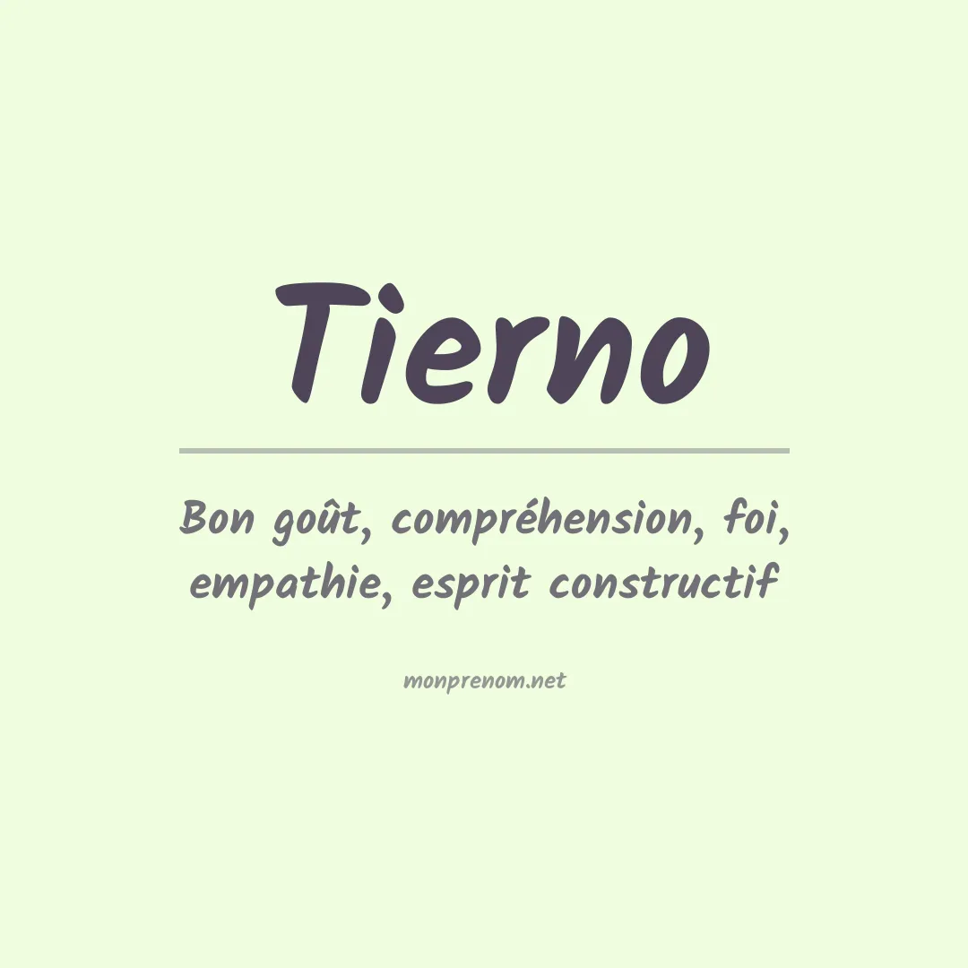 Prénom Tierno