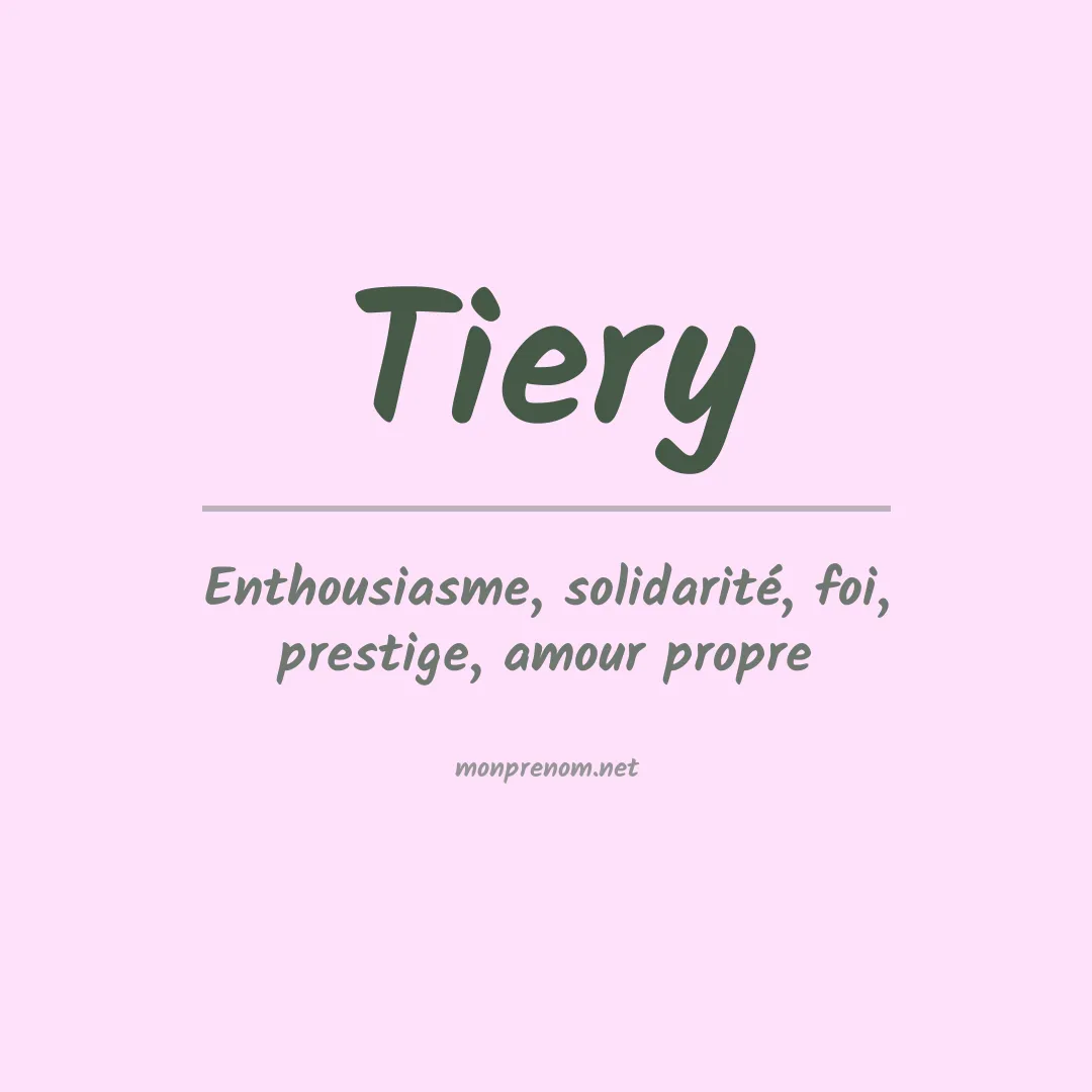 Prénom Tiery
