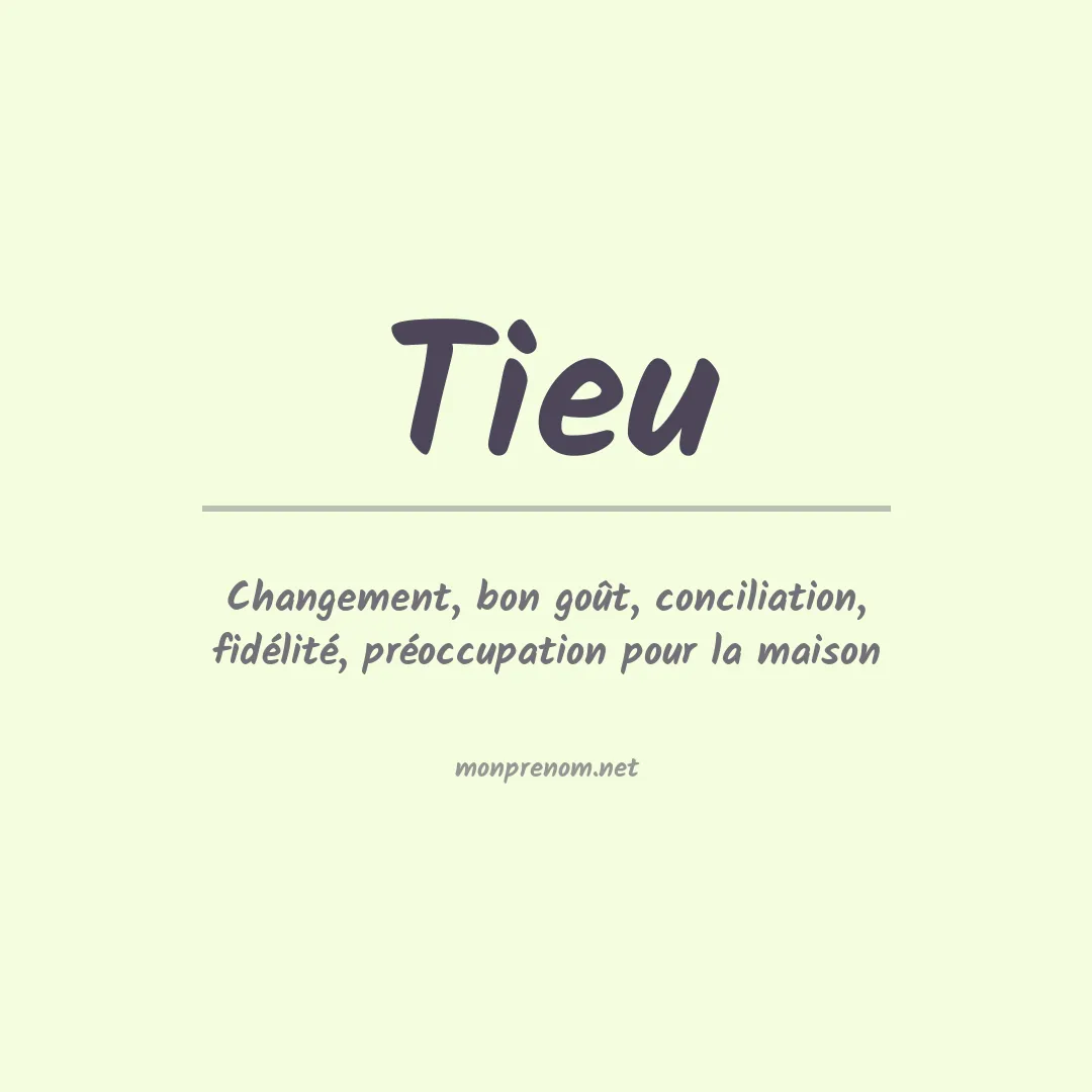 Prénom Tieu