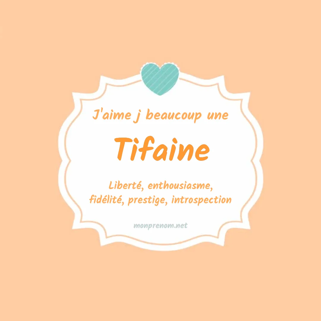 J'aime beaucoup Tifaine