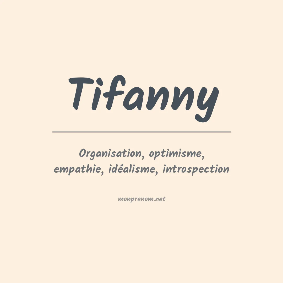 Prénom Tifanny