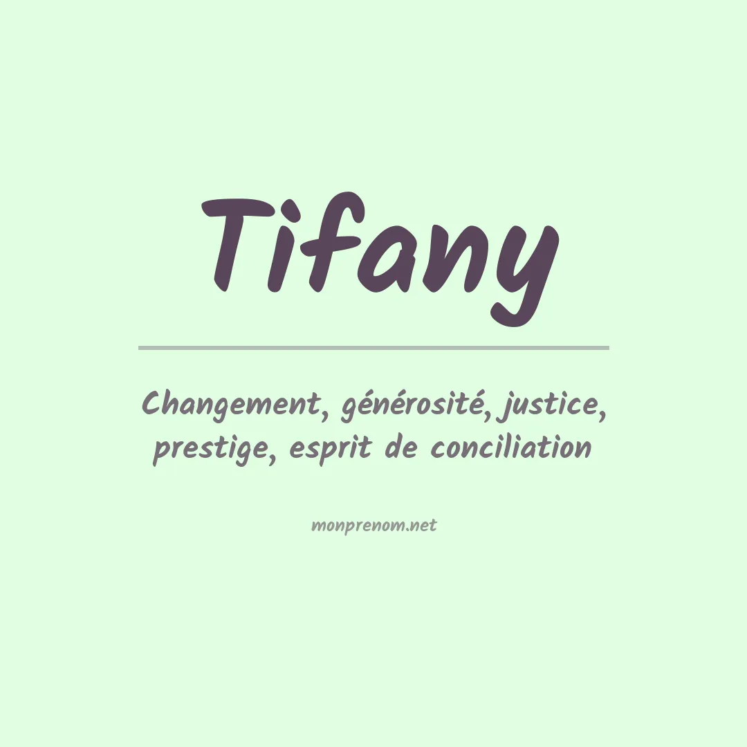Prénom Tifany