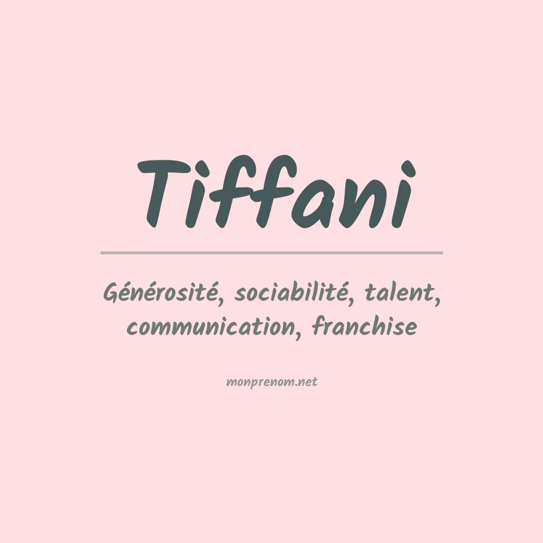 Prénom Tiffani