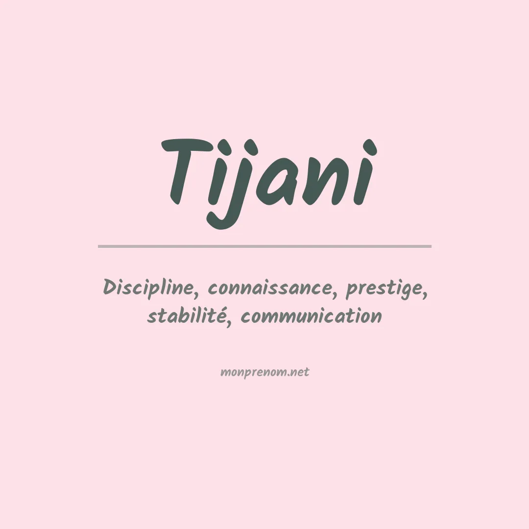 Prénom Tijani