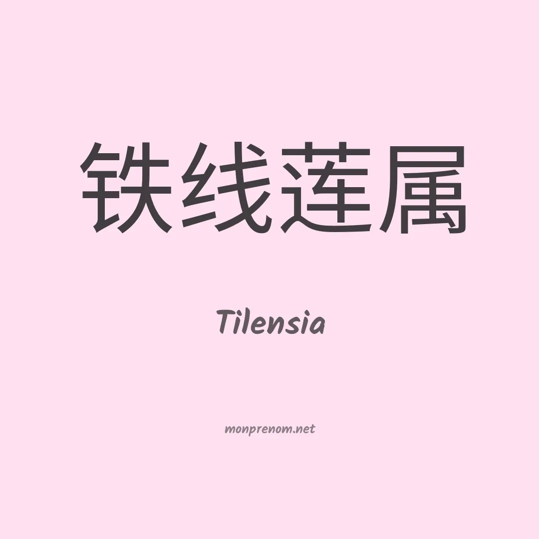 Tilensia en chinois