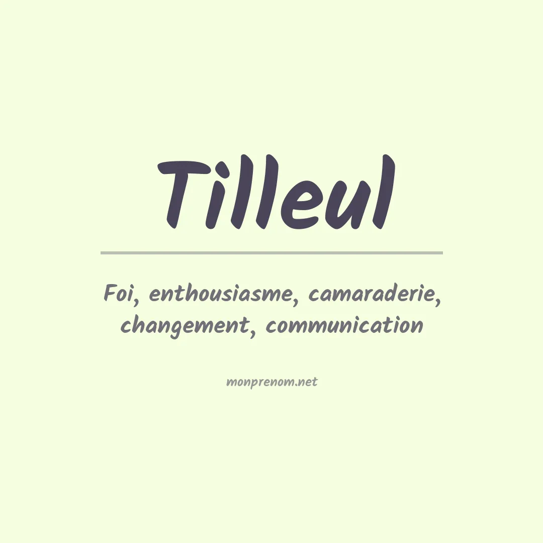 Signification du prénom Tilleul