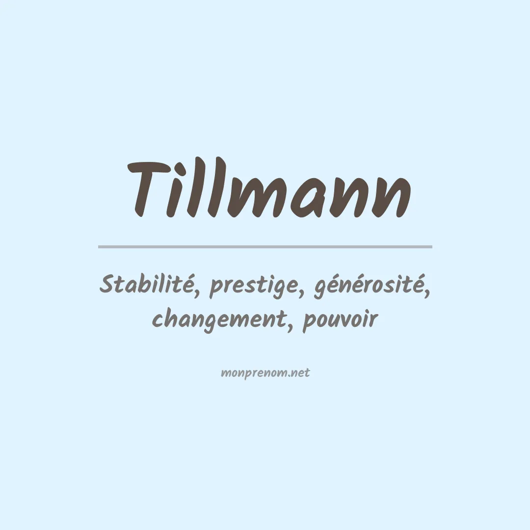 Prénom Tillmann
