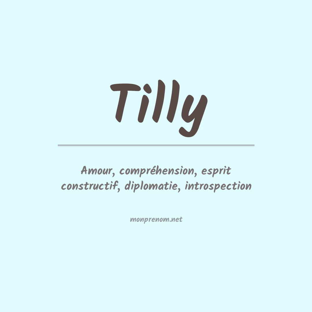 Prénom Tilly
