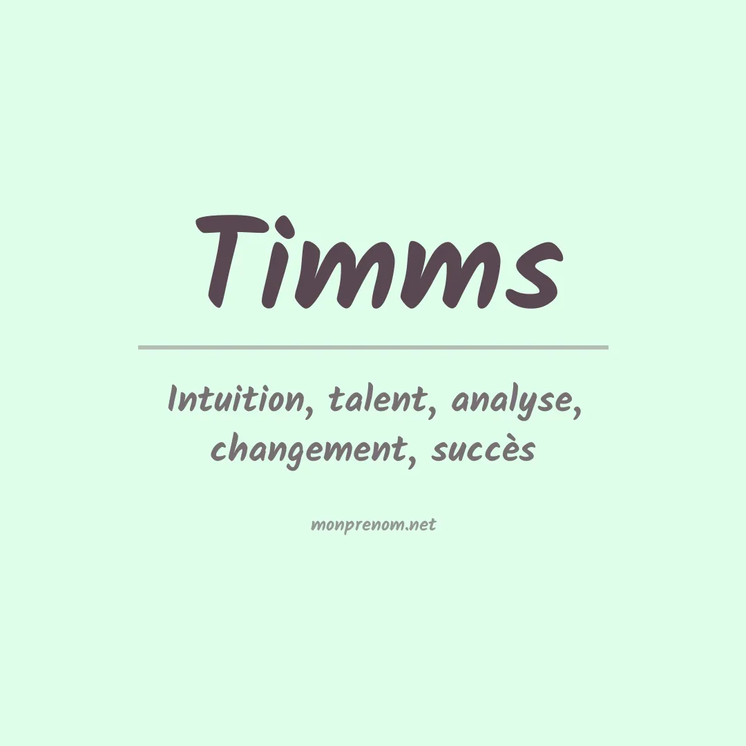 Prénom Timms