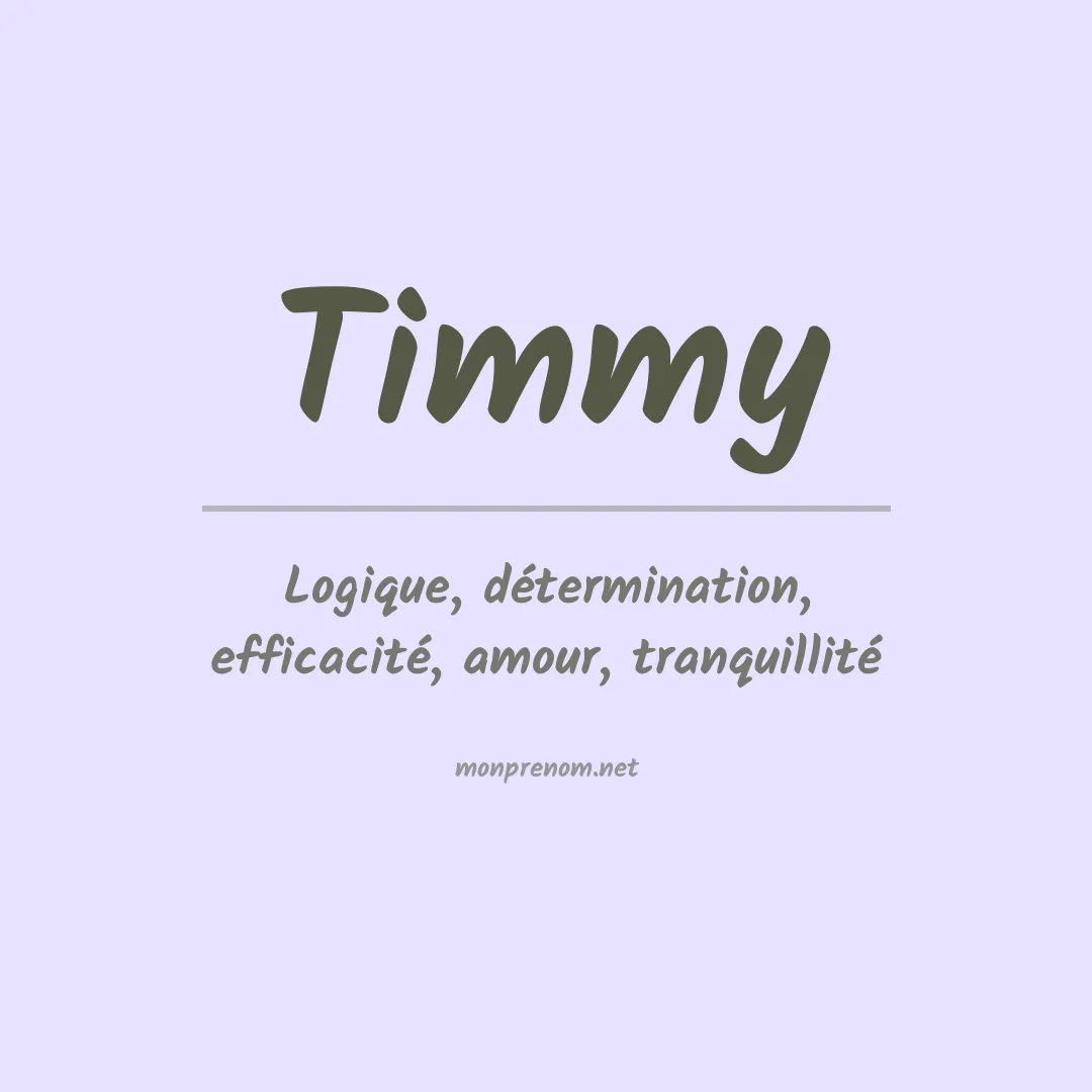 Prénom Timmy