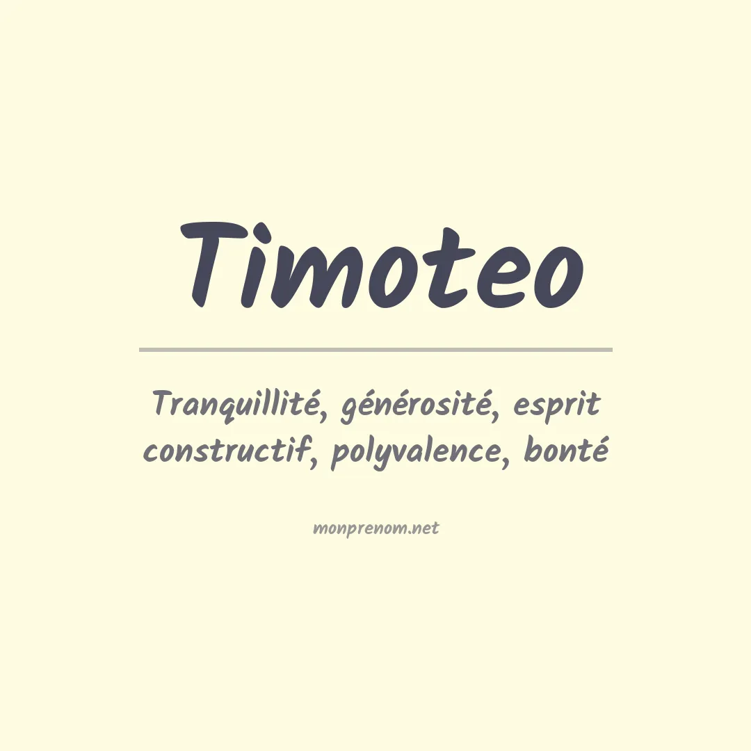 Prénom Timoteo