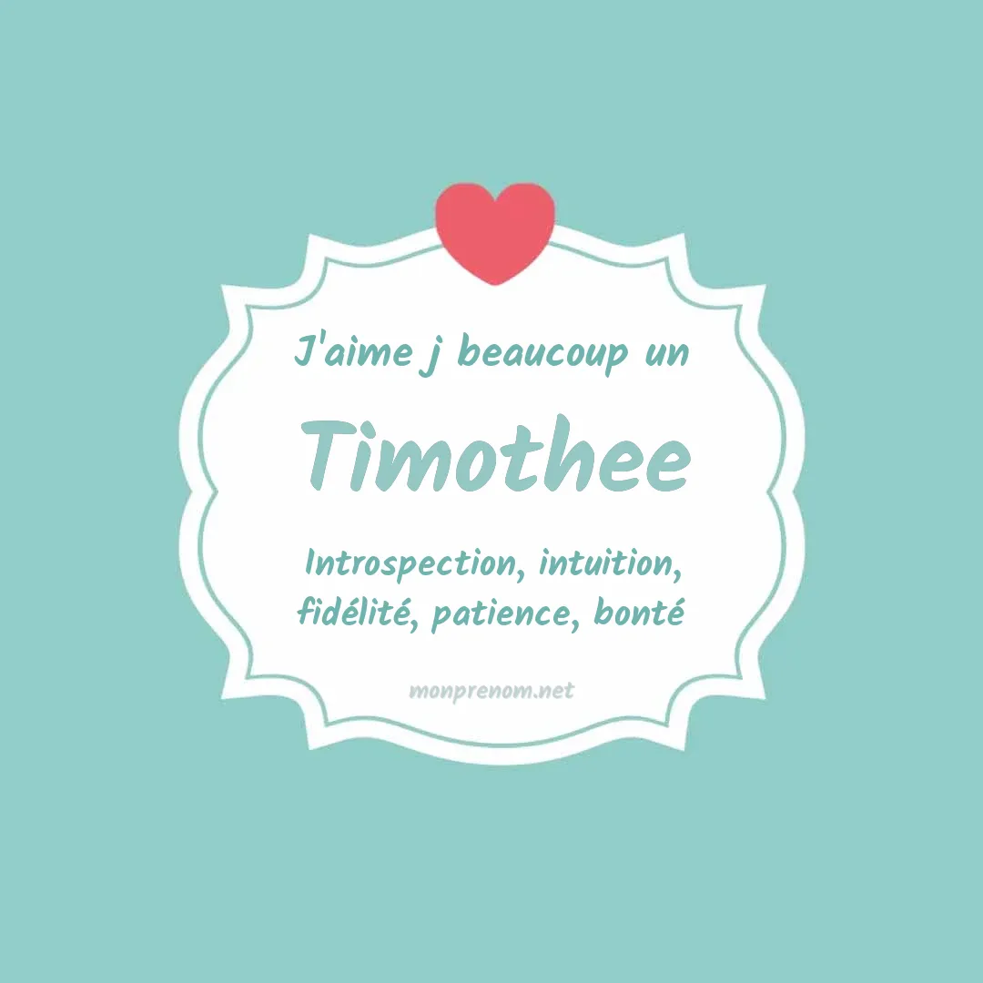 J'aime beaucoup Timothee