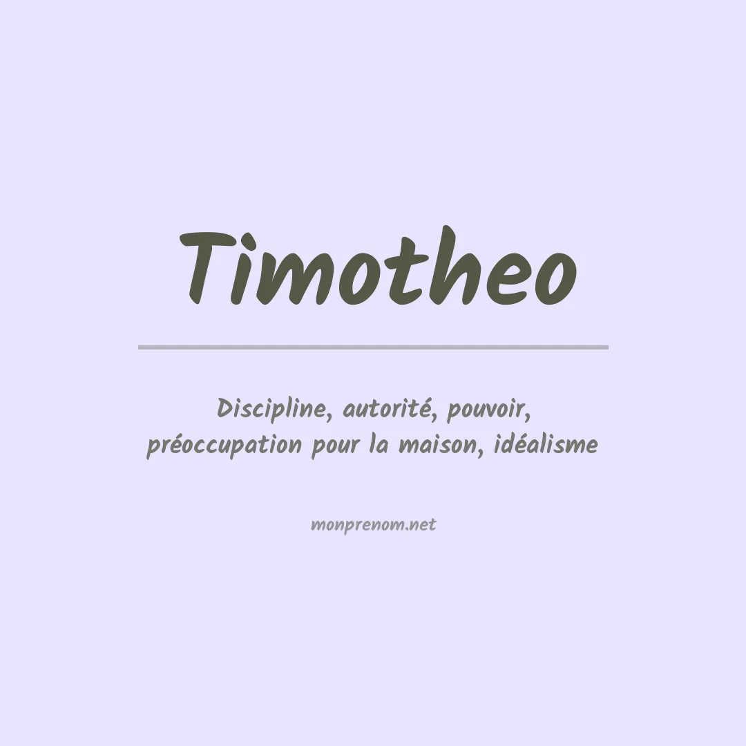 Prénom Timotheo