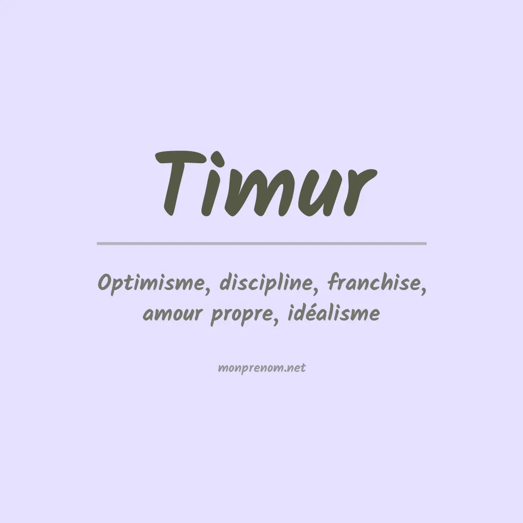 Prénom Timur