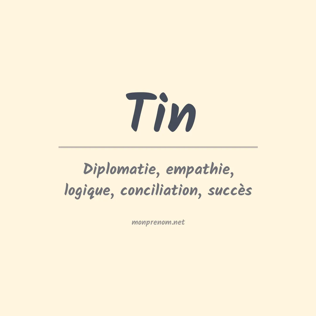 Prénom Tin
