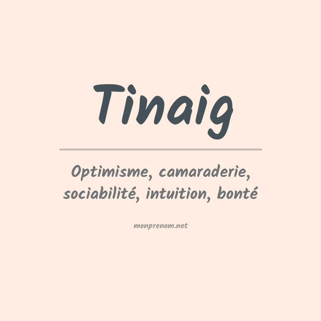 Signification du prénom Tinaig