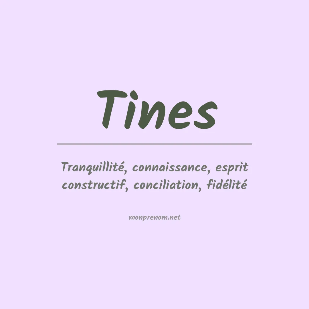 Prénom Tines