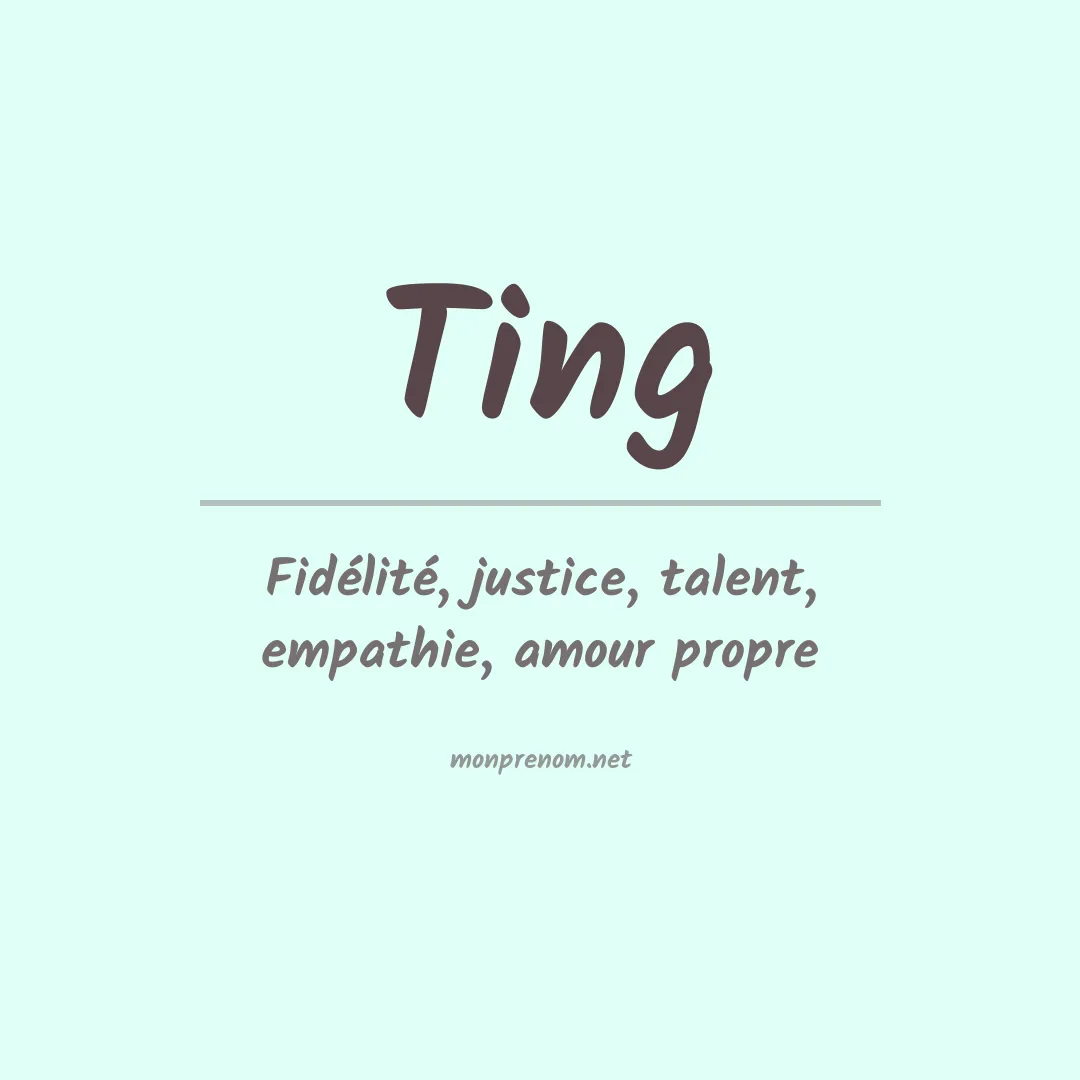 Prénom Ting
