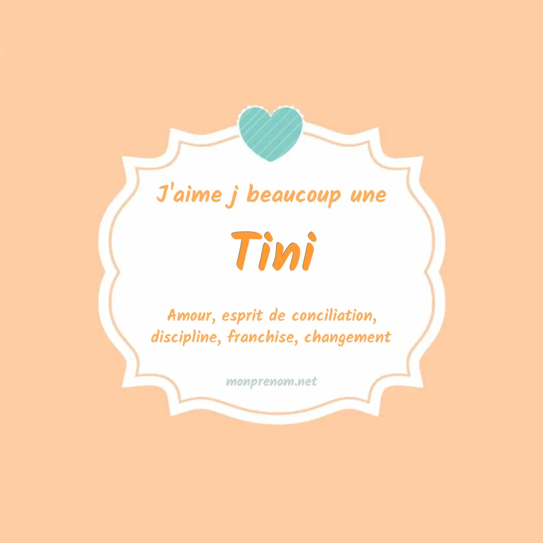 J'aime beaucoup Tini