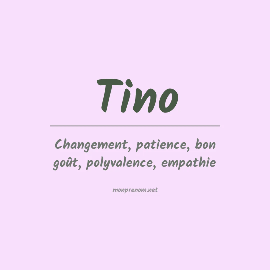 Prénom Tino