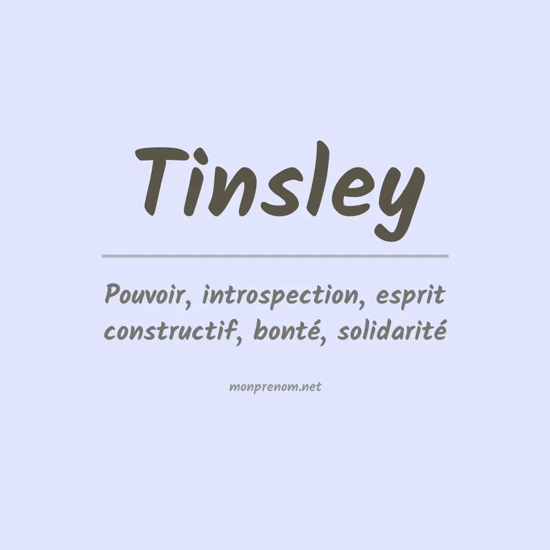 Prénom Tinsley