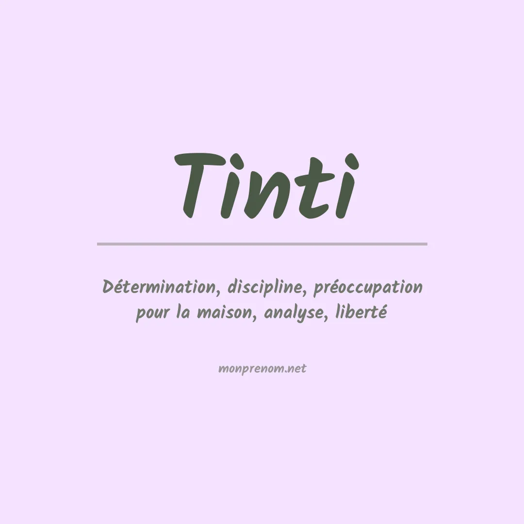 Prénom Tinti