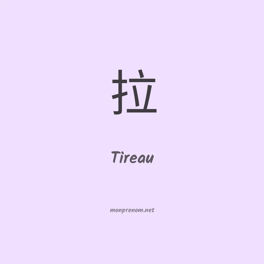 Tireau en chinois
