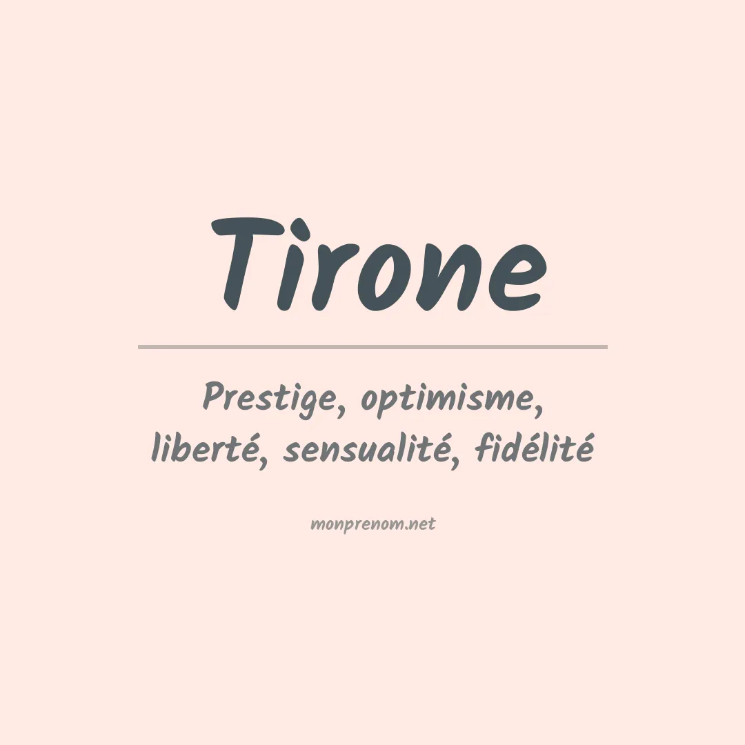 Prénom Tirone