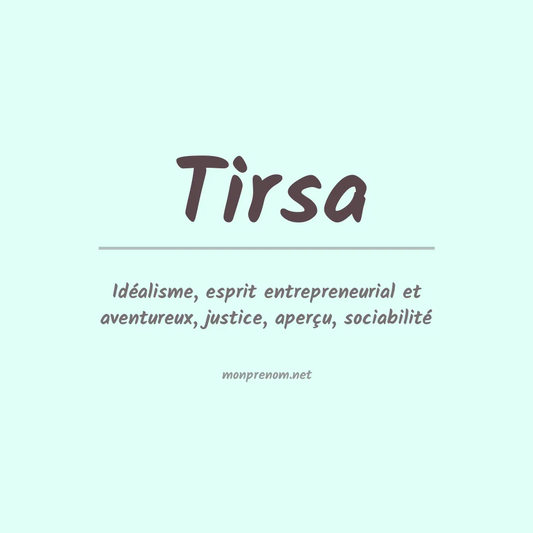 Prénom Tirsa