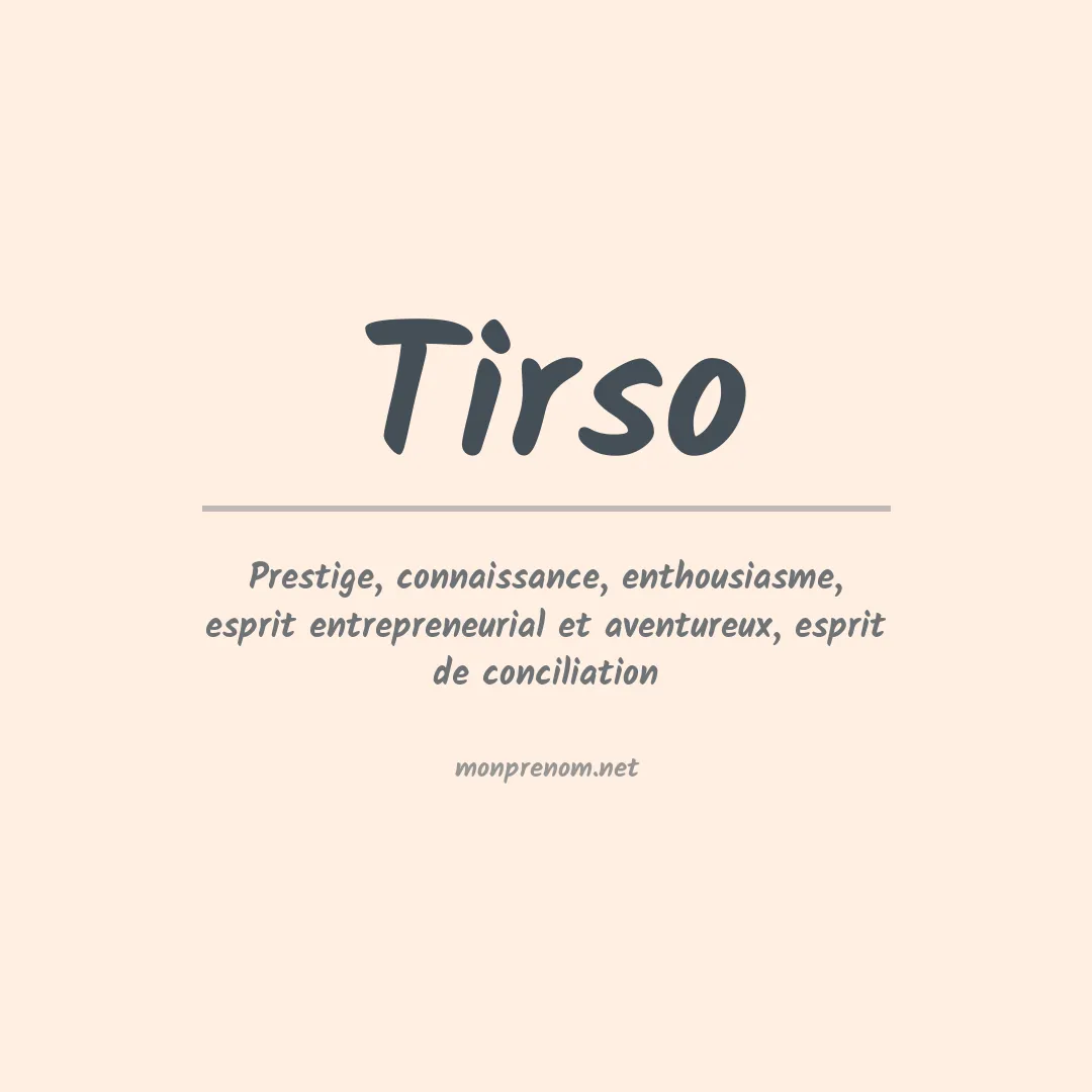 Prénom Tirso