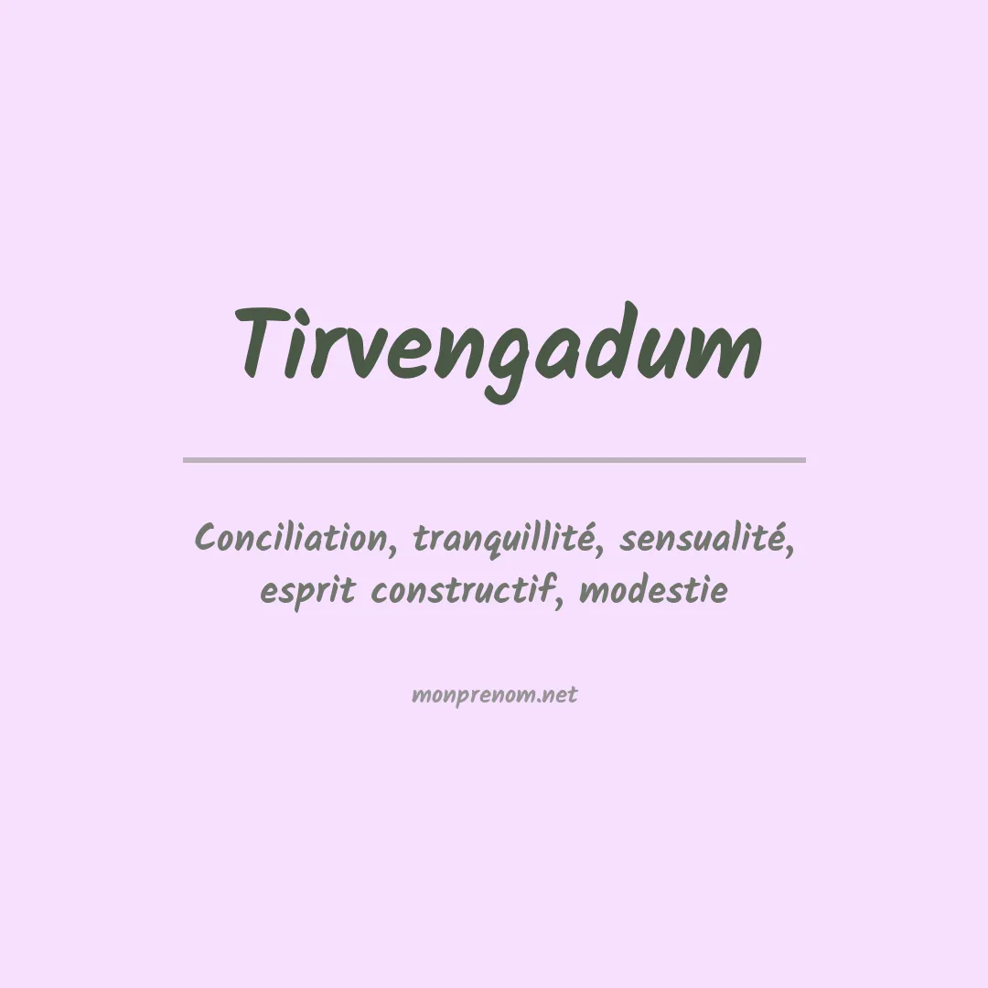 Prénom Tirvengadum