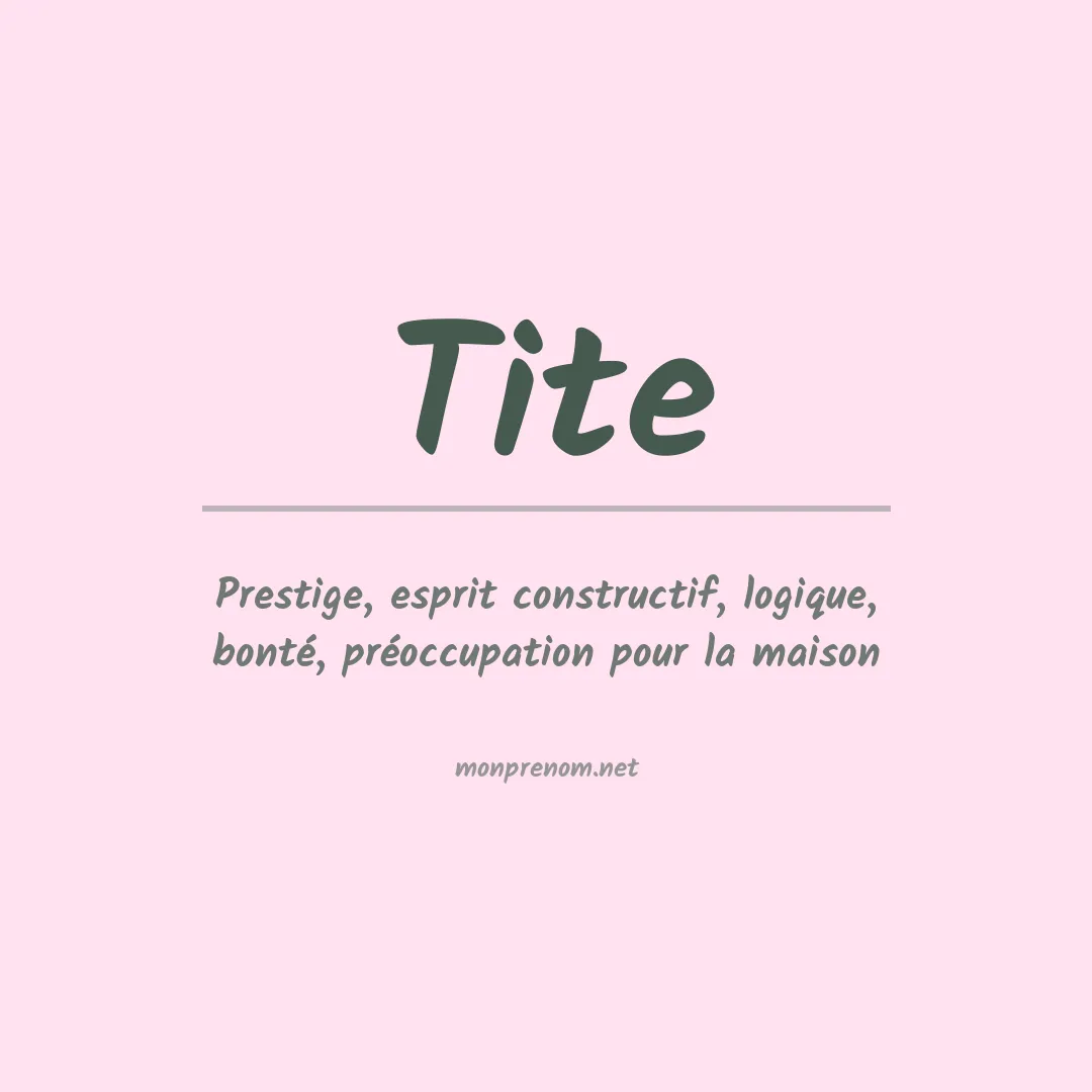 Prénom Tite