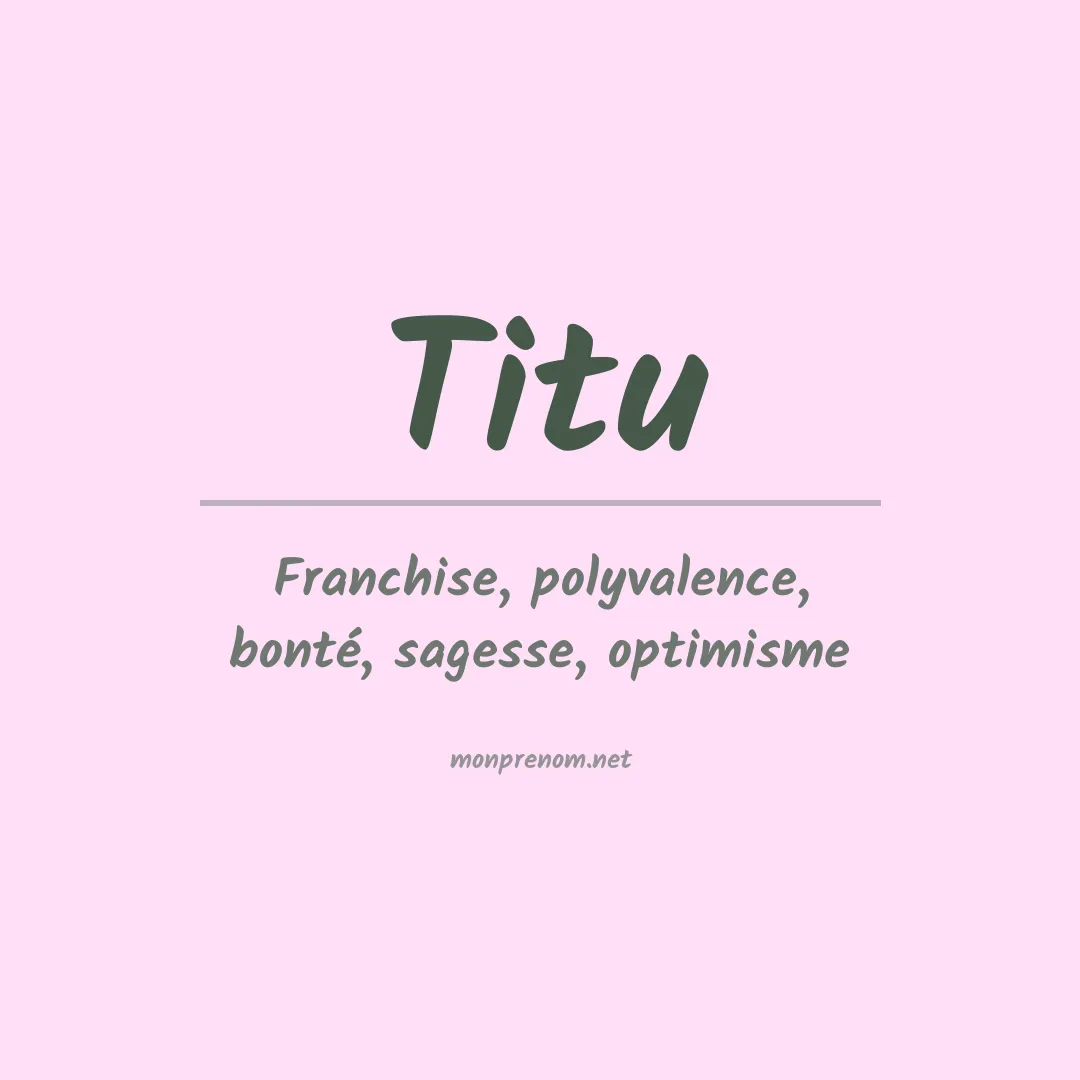 Prénom Titu