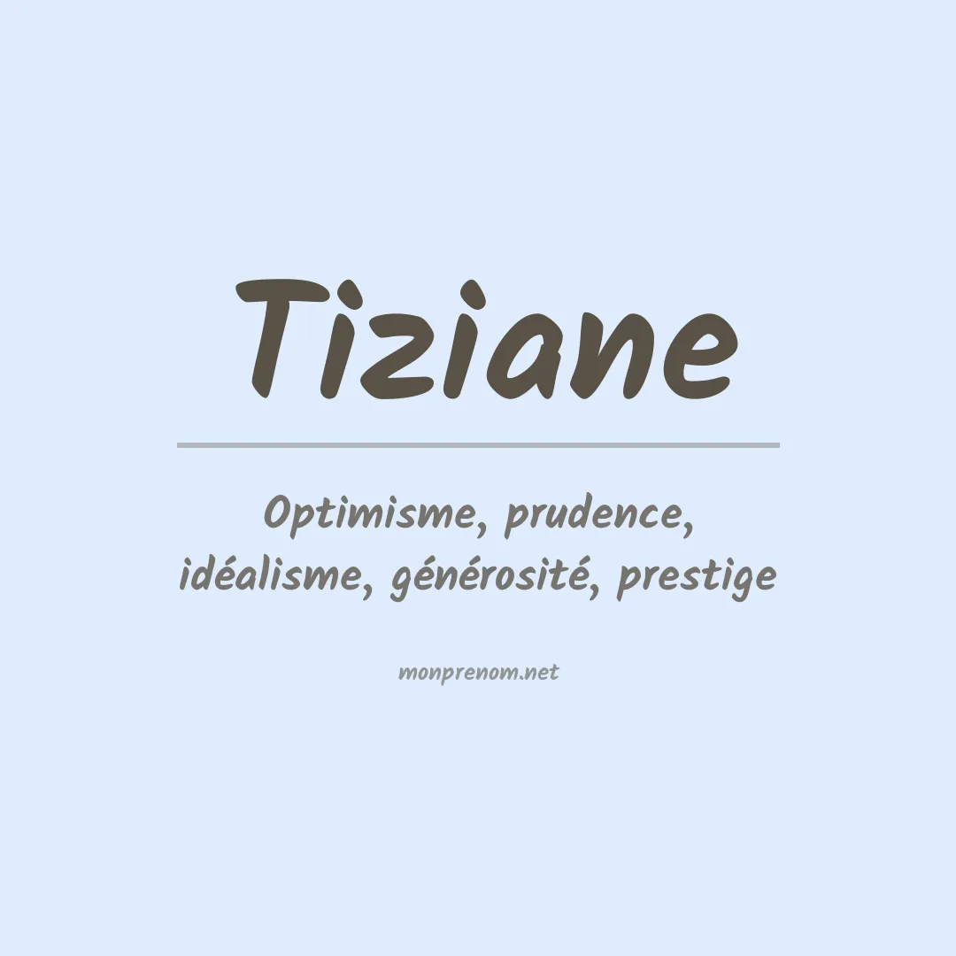 Prénom Tiziane