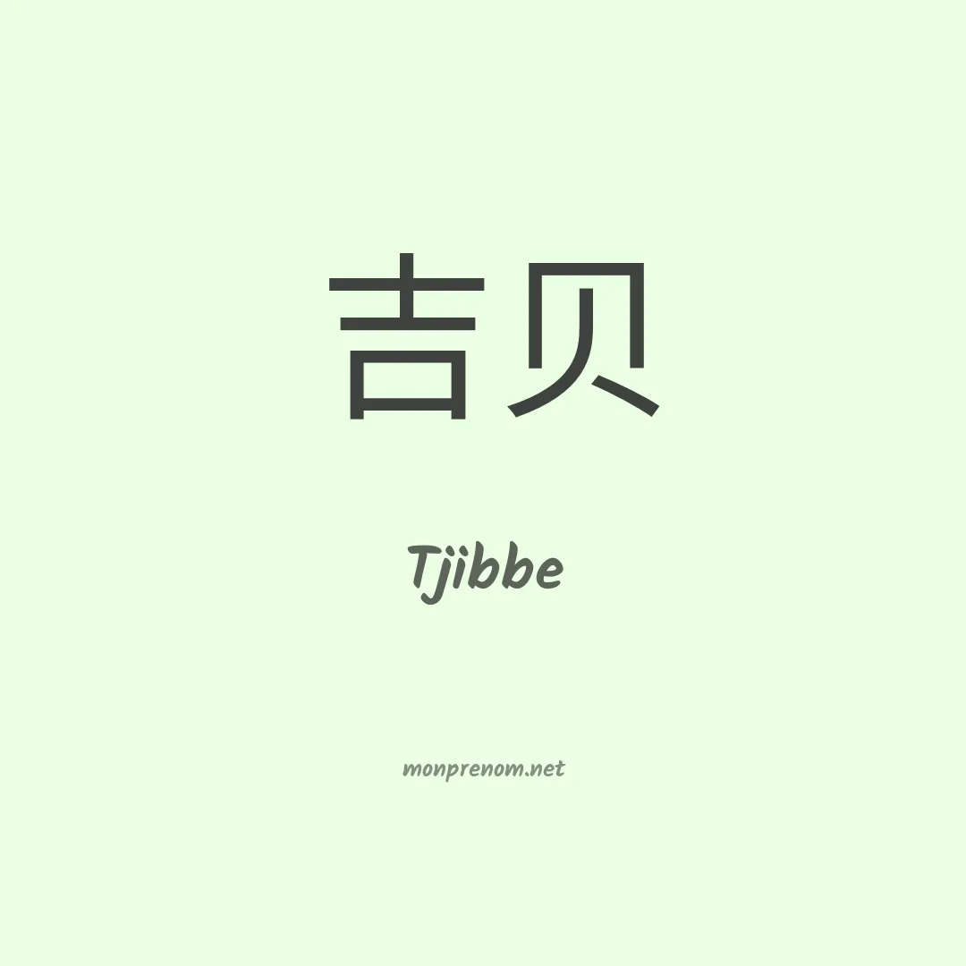 Tjibbe en chinois