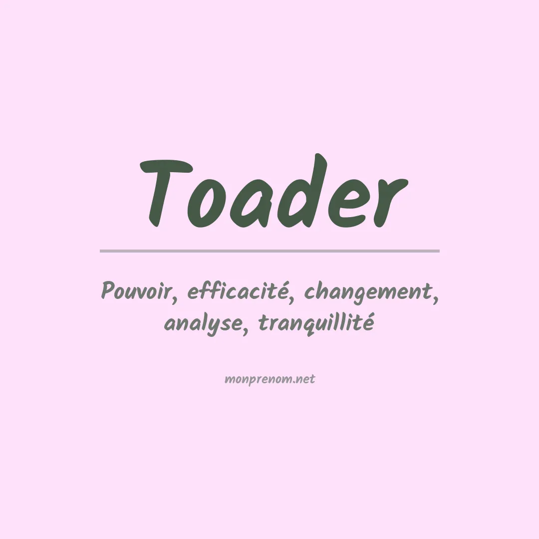 Prénom Toader