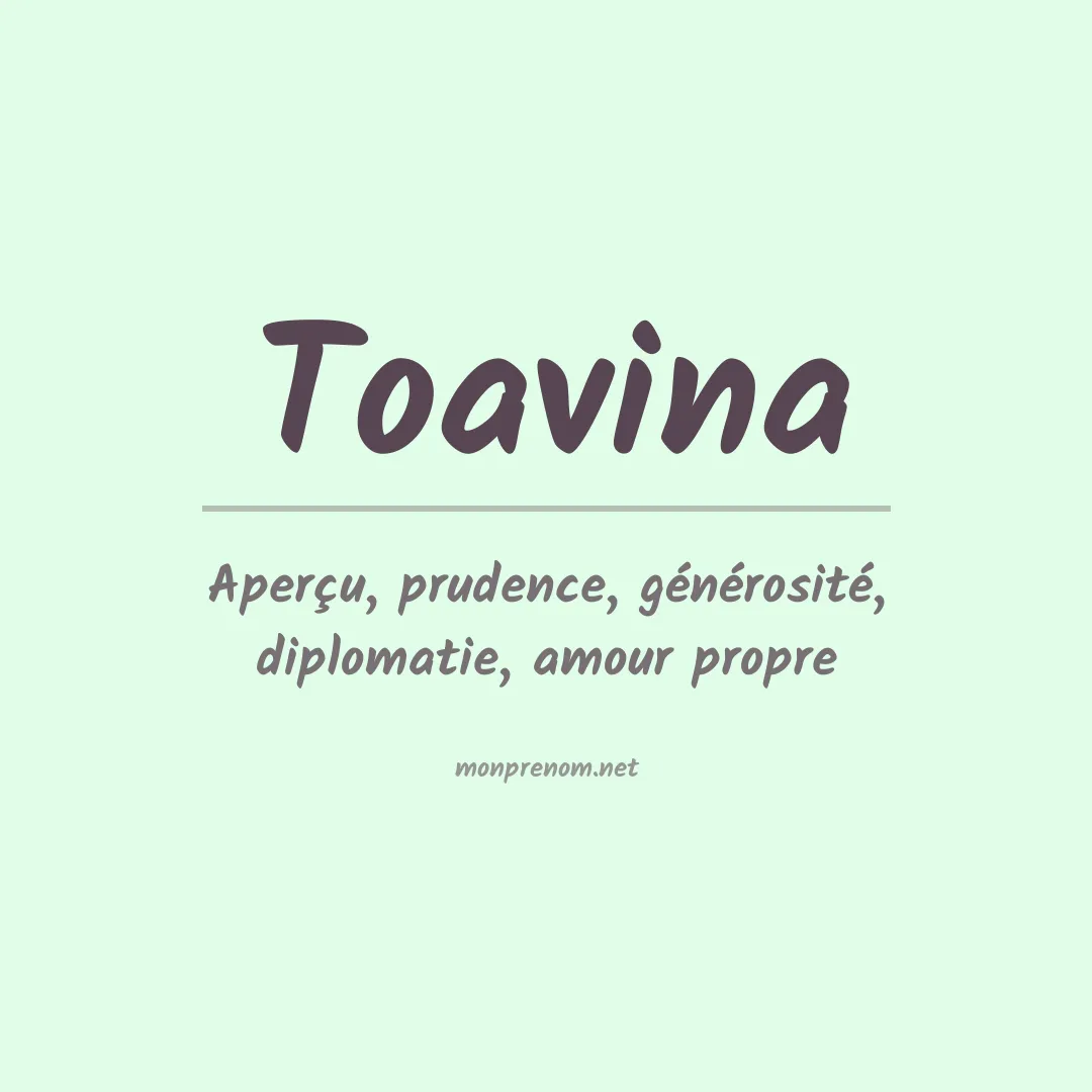 Signification du prénom Toavina